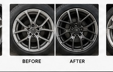 Full wheel repair before and after